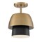 Designers Fountain 11in Moonshadow 1-Light Old Satin Brass Ceiling Light Semi Flush Mount D213M-SF-OSB - alternate 1